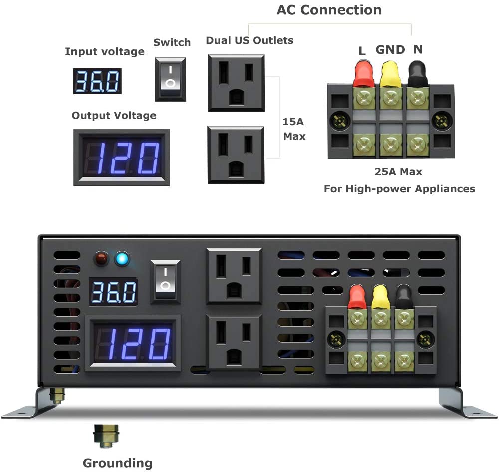 Off Grid Pure Sine Wave Solar  - Pure Sine Wave Inverter 5000W 48V 220V review and price