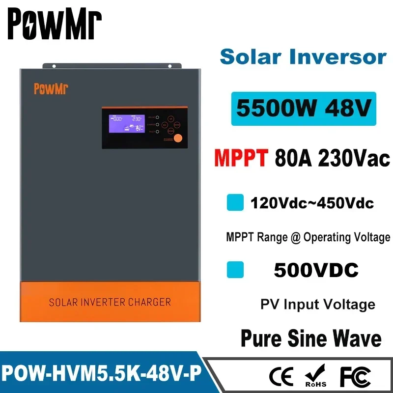 3-Phase Hybrid Solar Inverter  - Hybrid Solar Inverter 5.5Kw Mppt 48V review and price
