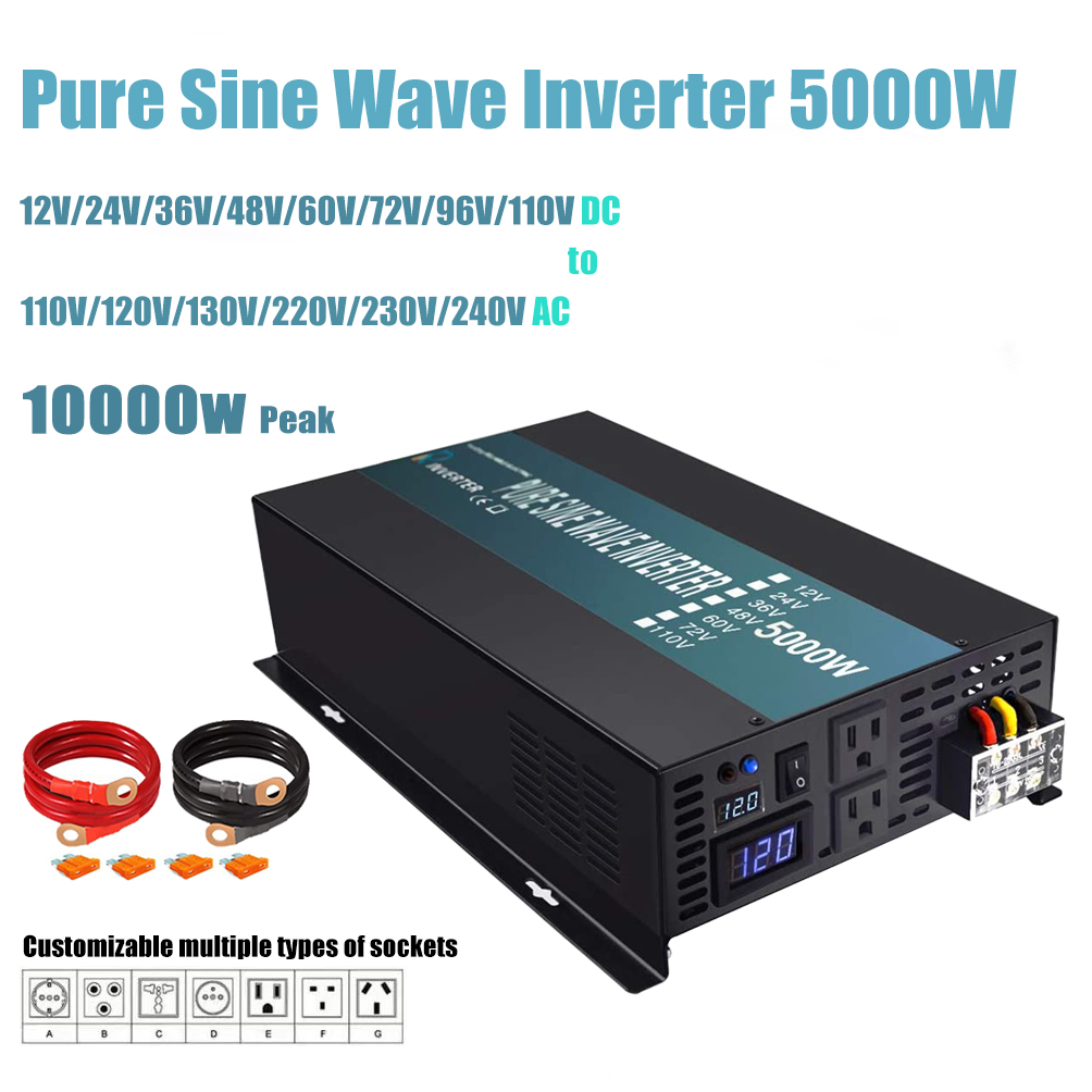 Pure Sine Wave Inverter 5000W  - Pure Sine Wave Inverter 5000W 48V 220V review and price